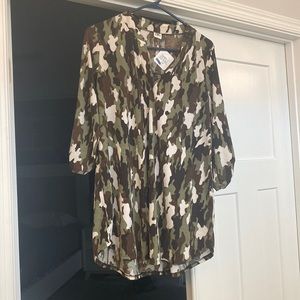 3/4 sleeve camo shirt